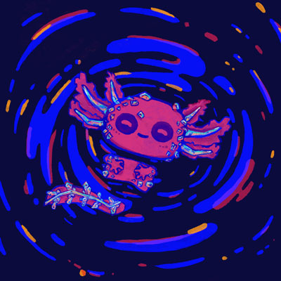 dessins d'un axolotl