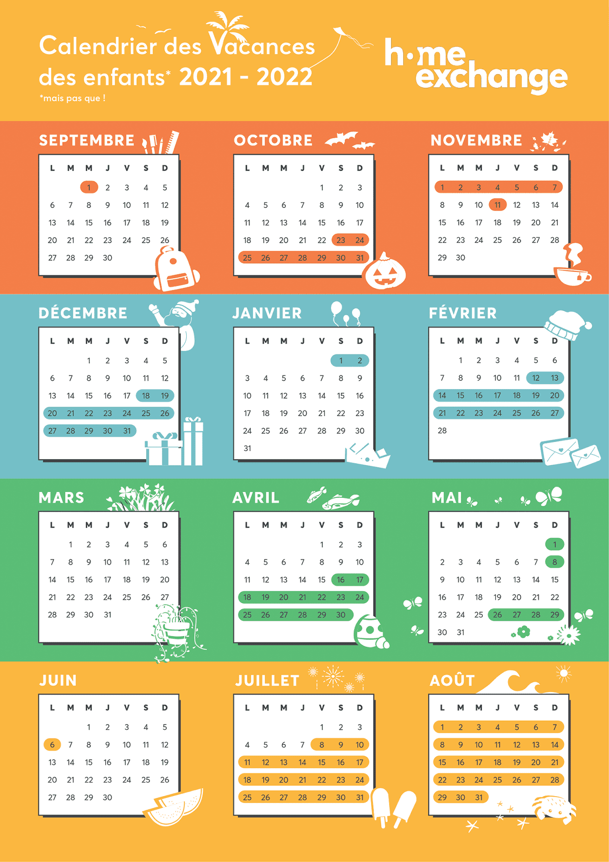 visuel du calendrier