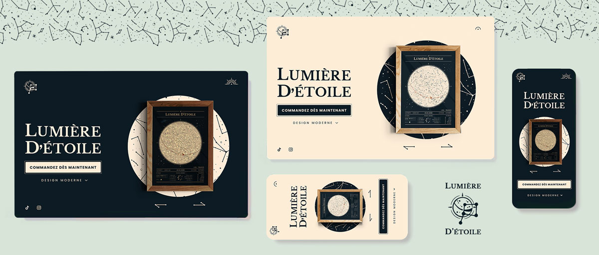 image mockup lumière d'étoile