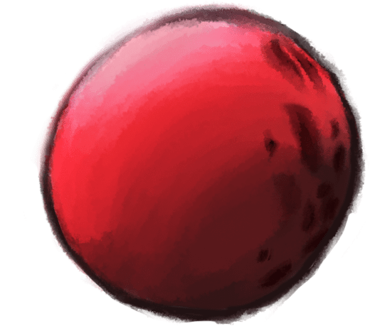 illustration de la lune rouge