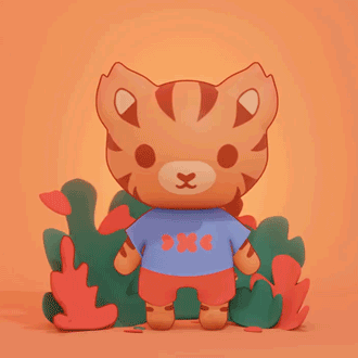 modélisation 3D d'un tigre